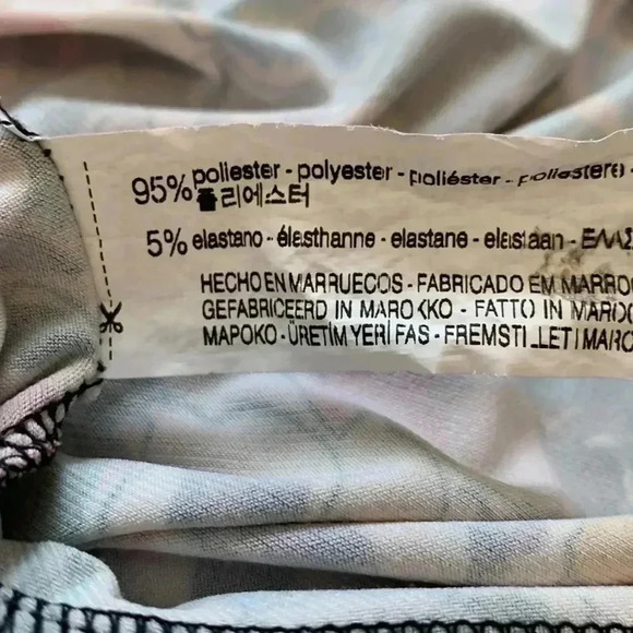 Zara fit and flare dress w high collar  and back tie. Raw hem. Gorgeous colors. - Picture 7 of 8